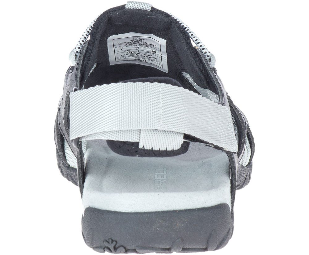 Merrell Sandals White/Black - Terran Cage Backstrap - Womens 08HDSICTB